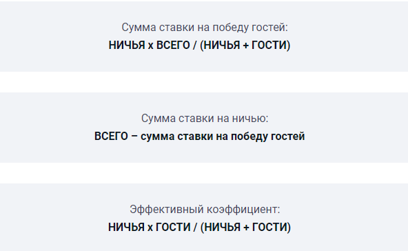 уравнение для ставки двойной шанс
